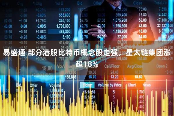 易盛通 部分港股比特币概念股走强，星太链集团涨超18%