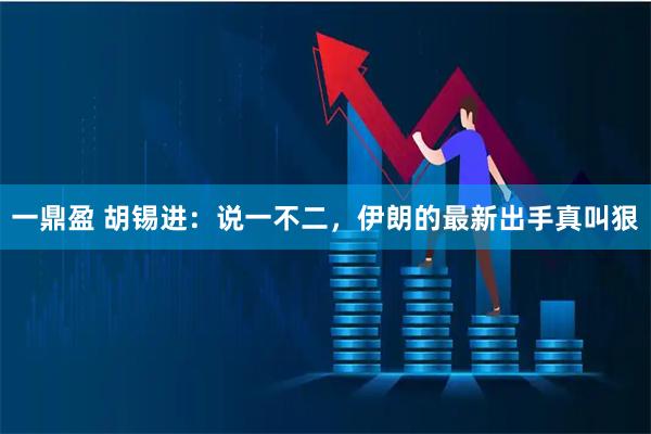 一鼎盈 胡锡进：说一不二，伊朗的最新出手真叫狠